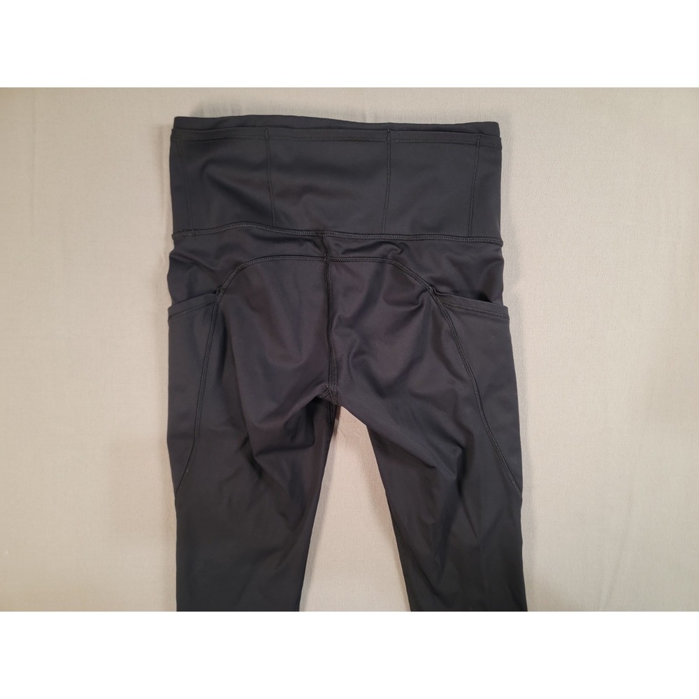 Lululemon Fast and Free High Rise Tights 25 Black Stretch Size 2 Drop In Pocket - Picture 9 of 10